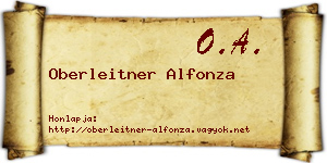 Oberleitner Alfonza névjegykártya